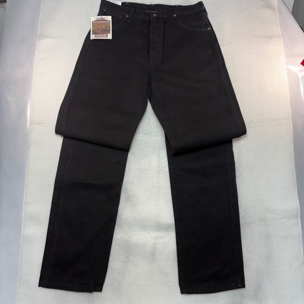 Vintage Wrangler‎ Shadow Canyon 13MWZWK Mens Black Cowboy Cut Jean 32x40 NWT